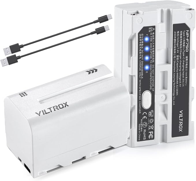 VILTROX NP-F750 Battery 2 Packs, Replacement by ViltroxOfficial