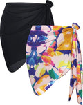 CHICGAL 2 Pieces Women Beach Sarong Bathing Suit Wrap Skirt Sheer Bikini by CHICGAL