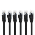 Yauhody CAT 6 Ethernet Cable 3ft 6-Pack Black, High Speed Solid Flat CAT6 by Yauhody
