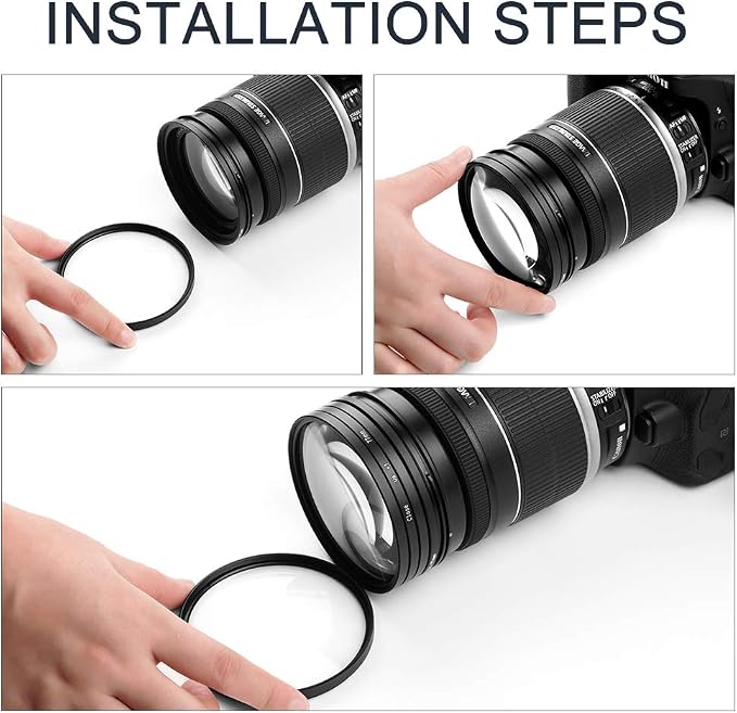 55mm Close-up Filter Kit 4 Pieces Macro Filter Accessory Close-up Lens Filter - Image 5