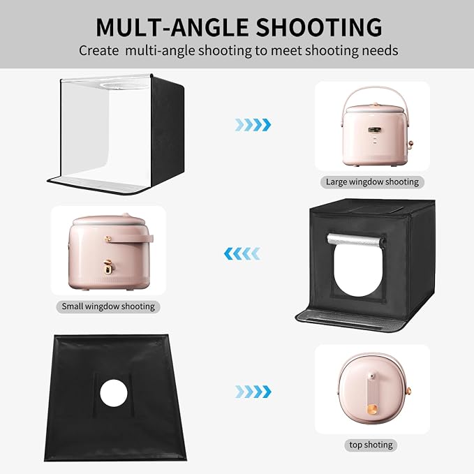 Pro 24"x24" Photo Studio Light Box 3-Side Light Panel/3-Temp/Dimmable - Image 5