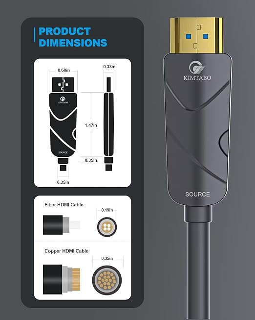 4K HDMI Cable 100 ft，Fiber Optic HDMI Cord, Ultra High Speed Uni-Directional - Image 4