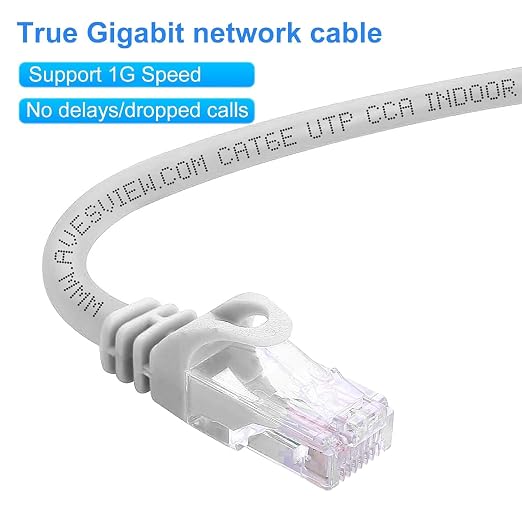 CAT 6 5 ft Ethernet Cable, Indoor High-Speed 10Gbps Snagless Long CAT6 5FT - Image 5