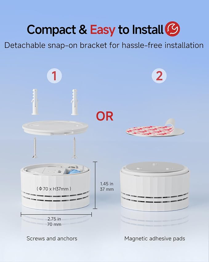 Heiman Smoke Detector, Wireless Interconnected Photoelectric Battery Operated - Image 7