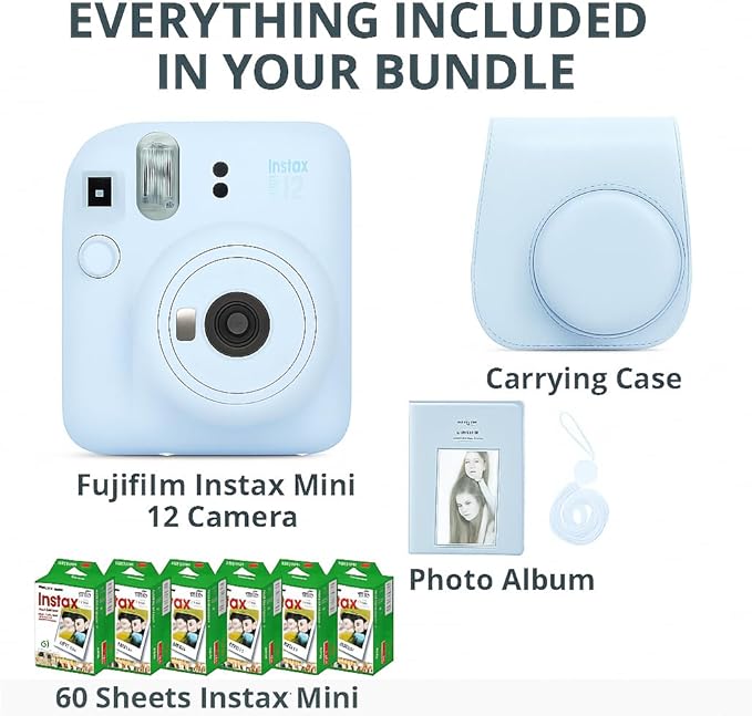 Fujifilm Instax Mini 12 Instant Camera Mint Green and Fuji Film Value Pack - Image 3