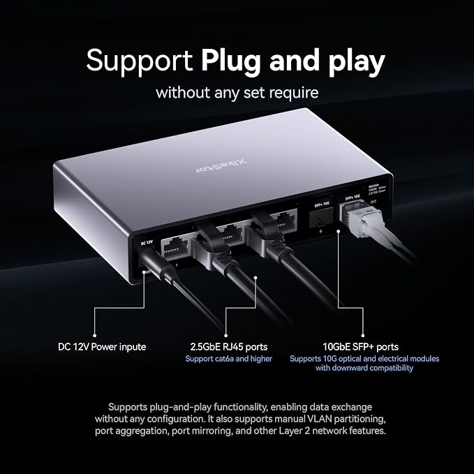 7-Port 2.5GbE Managed Switch | 5 x 2.5G Base-T + 2 x 10G SFP+ | Web Managed - Image 5