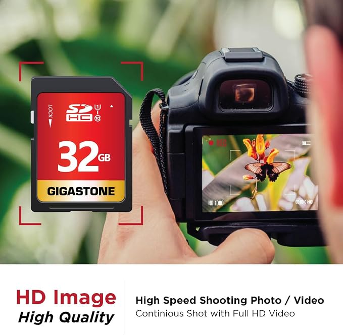 GIGASTONE 32GB SD Card 5-Pack UHS-I U1 Class 10 SDHC Memory Card High-Speed - Image 4