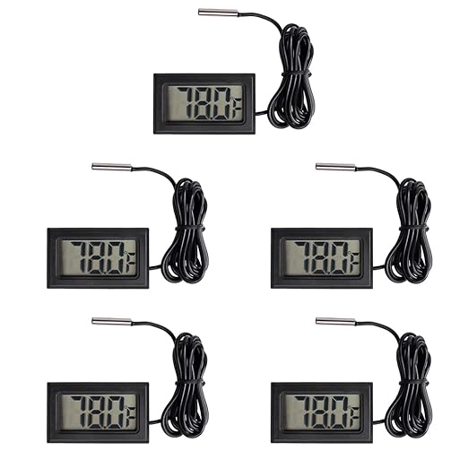 HiLetgo 5pcs Digital LCD Thermometer Temperature Digital LCD Fridge Thermometer by HiLetgo