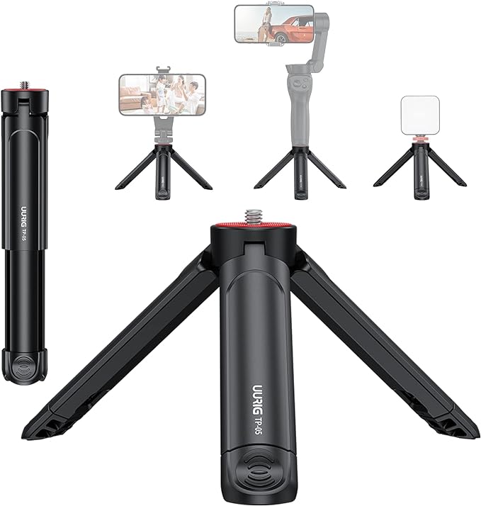 UURIG TP05 Extendable Mini Camera Tripod, Portable Selfie Stick Handle Grip by VRIG