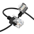 Cat6A Ethernet Cable 90 Degree Right Angled 6.6FT, Flexible Slim & Ultra Thin by Thzzhnno
