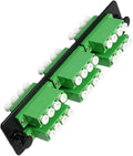 RiteAV 12 Port APC Fiber Optic Cable Adapter Panel Loaded w/6 LC Quad Adapters by RiteAV