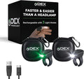 2-Pack, High Tech Wearable LED Flashlight, Faster and Easier Than a Headlamp by DEXFINGERLIGHT