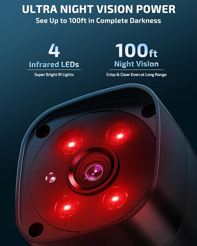 《Dual Antennas & 130° Wide Angle》Wireless Security Camera System Outdoor - Image 7