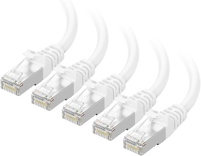 Cable Matters 10Gbps 5-Pack Snagless Shielded Cat 6A Ethernet Cable - 10ft by CableMatters