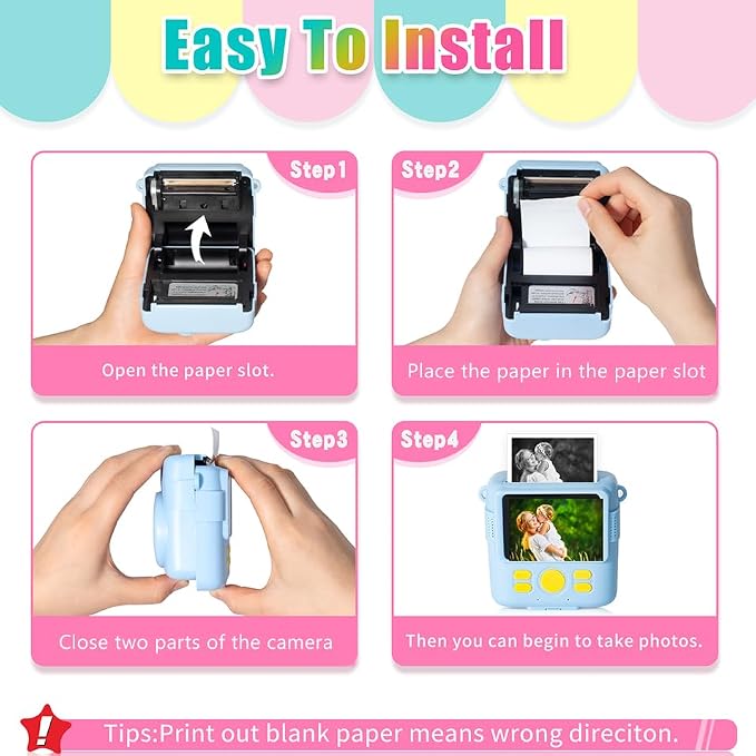 12 Rolls Instant Print Camera for Kids Refill Print Paper - Image 8