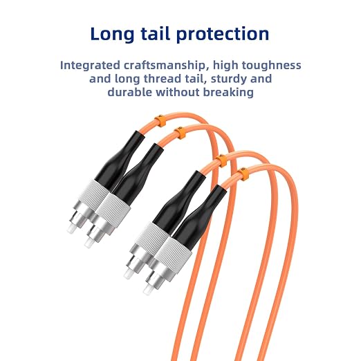 FC/UPC to FC/UPC Fiber Patch Cable, 70M/229FT OM1 Multimode Duplex 62.5/125µm - Image 5