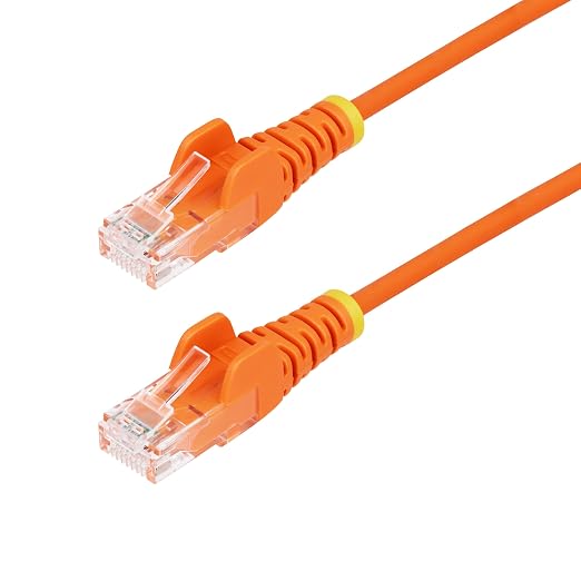 StarTech.com 2ft Orange Slim CAT6 Ethernet Cable, Snagless RJ45, 28AWG Pure by StarTech