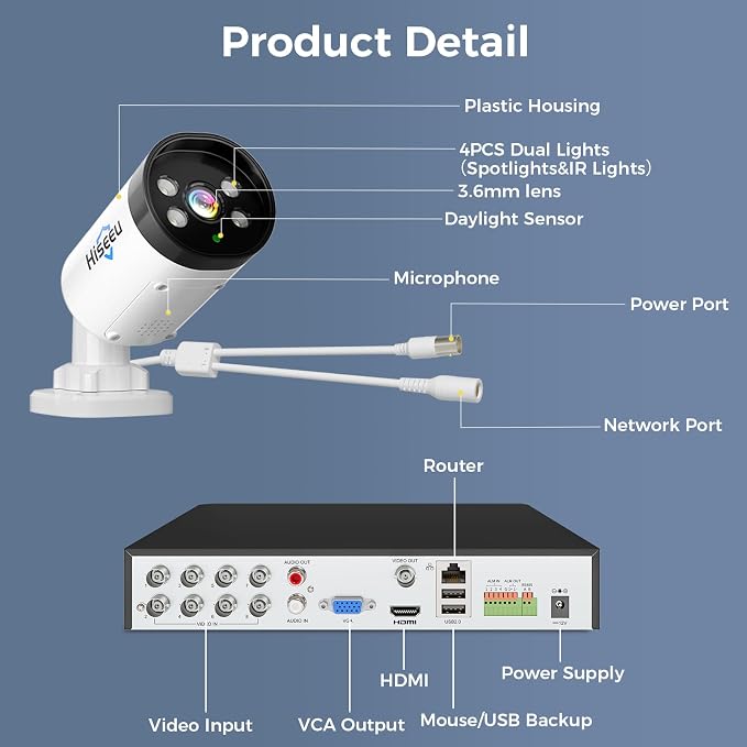 Hiseeu 4K Wired Security Camera System - Image 8