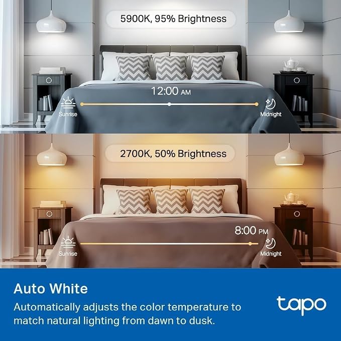 TP-Link Tapo Smart Light Bulbs, 1100 Lumens High Brightness, Matter-Certified - Image 9