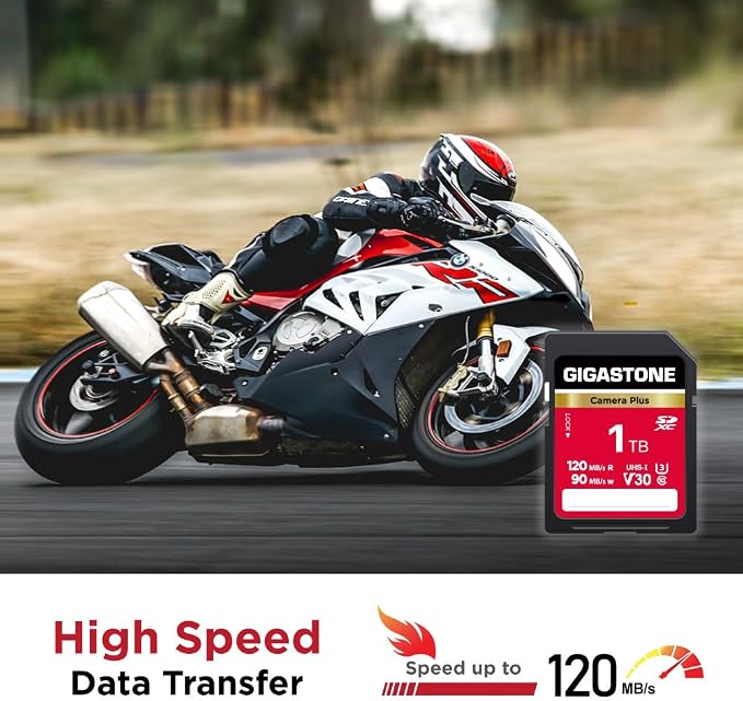 GIGASTONE 1TB SD Card, Camera Plus, UHS-I V30 SDXC Memory Card High Speed UHD - Image 3