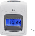Time Clock Punch Card Machine, LCD Employee Attendance Tracker, Auto-Absorb & by SpaceBovae