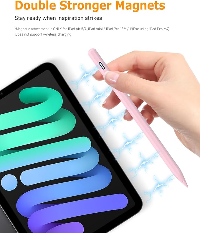 Pink Pen for iPad – Fast Charging, Palm Rejection and Tilt Sensitivity - Image 4