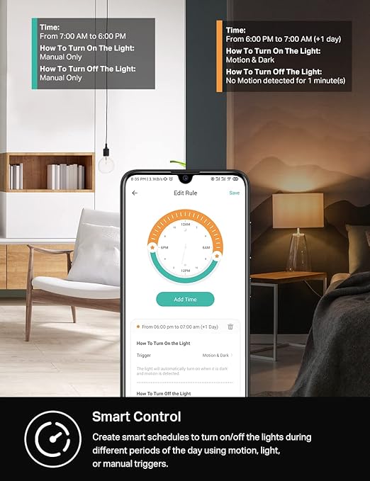 Kasa Smart WiFi Motion Sensor Switch, Single Pole, Needs Neutral Wire, 2.4GHz - Image 5
