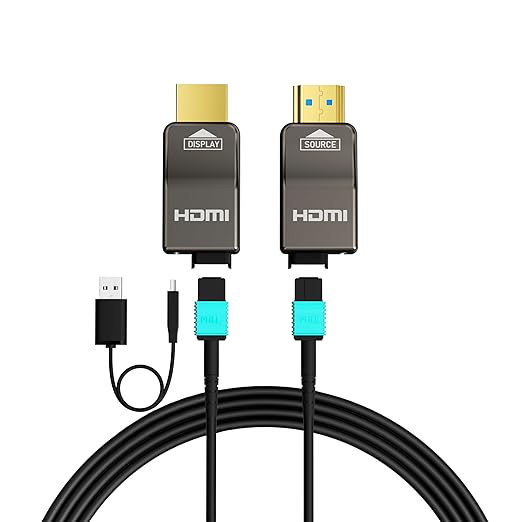 RUIPRO 8K Detachable Full Fiber Optic Armored HDMI 2.1 Cable 165FT, Ultra High by RUIPRO-ProfessionalQualityVideoandAudioYouCanSeeandHear
