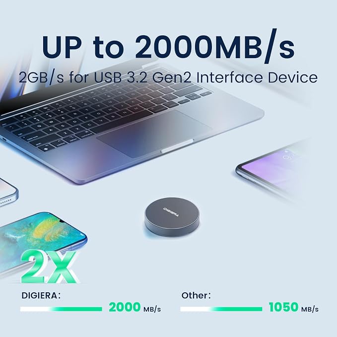 DIGIERA 2TB Magnetic Portable SSD, External Solid State Drives - Image 4