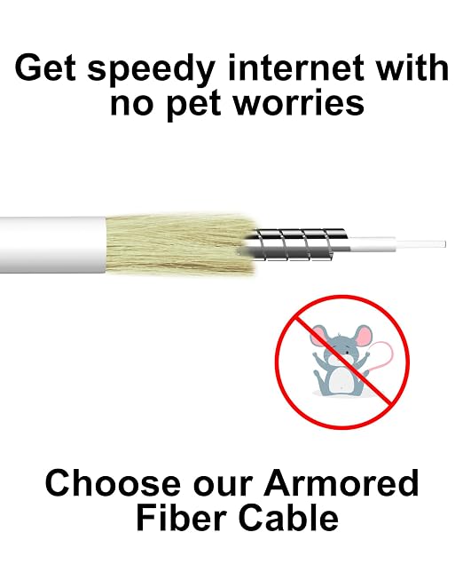 Armored White Fiber Optic Internet Cable 5M 5 Pack, SC/APC to SC/APC Single - Image 3