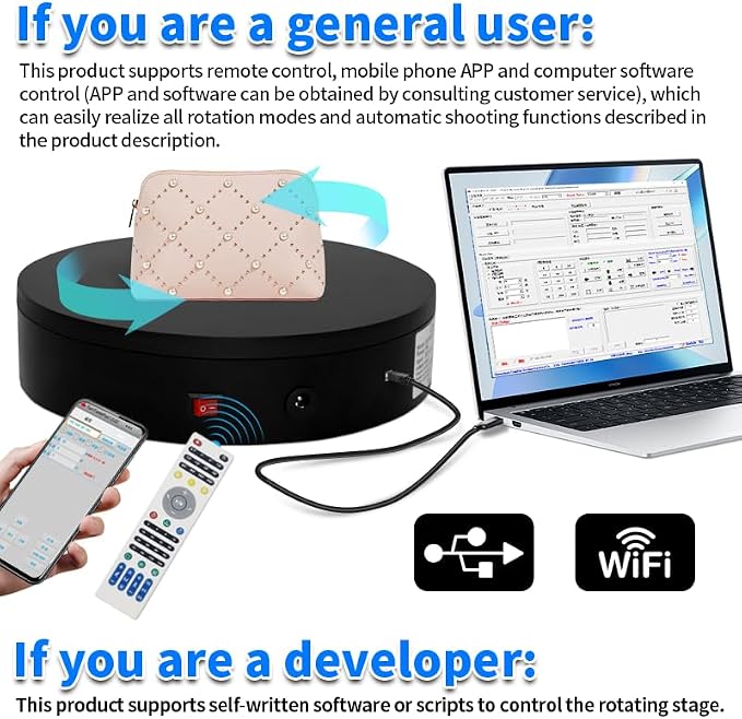 Programmable Motorized Electric Turntable Command-Controlled Rotating Platform - Image 7
