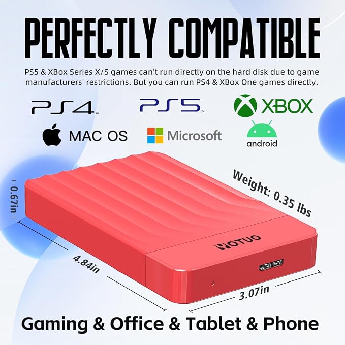 YOTUO Portable External Hard Drive Storage Expansion Mobile HDD USB 3.0 - Image 4