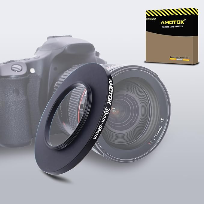 39mm Lens to 58mm Camera Lens Adapter, 39mm to 58mm Filter Step up Ring Adapter - Image 2