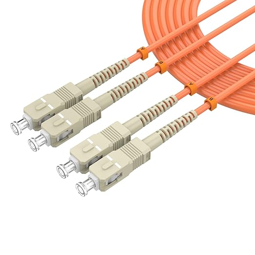 OM1 SC/UPC to SC/UPC Fiber Patch Cable 25M/82FT Multimode Duplex 62.5/125μm by lidkew