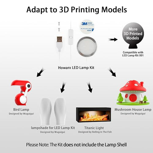 10 Set 3D Printer LED Lamp Kit 001, Compatible - Image 2
