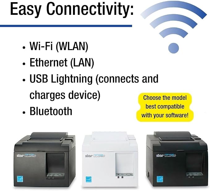 Star Micronics TSP143IIIW Wi-Fi Thermal Receipt Printer - Image 5