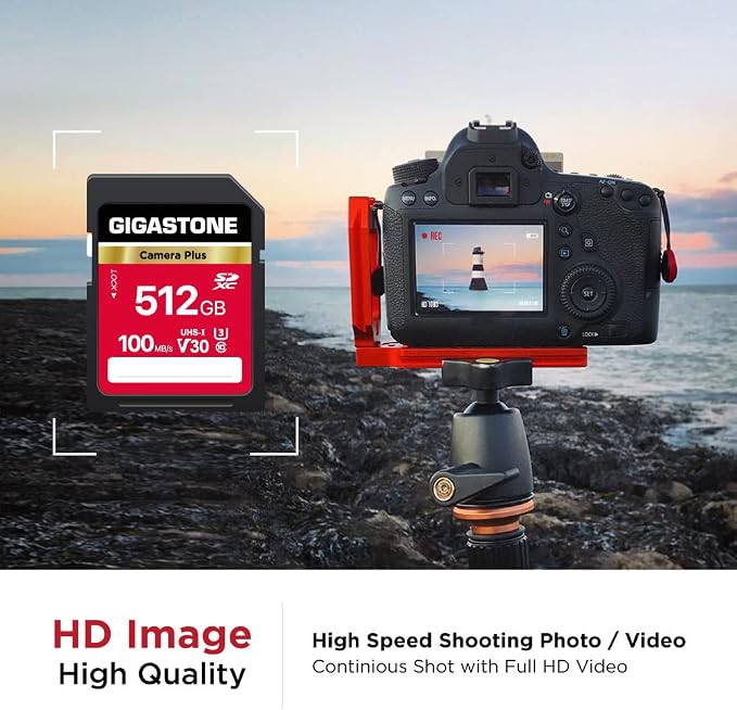 GIGASTONE 512GB SD Card, Camera Plus, UHS-I V30 U3 SDXC Memory Card High Speed - Image 4