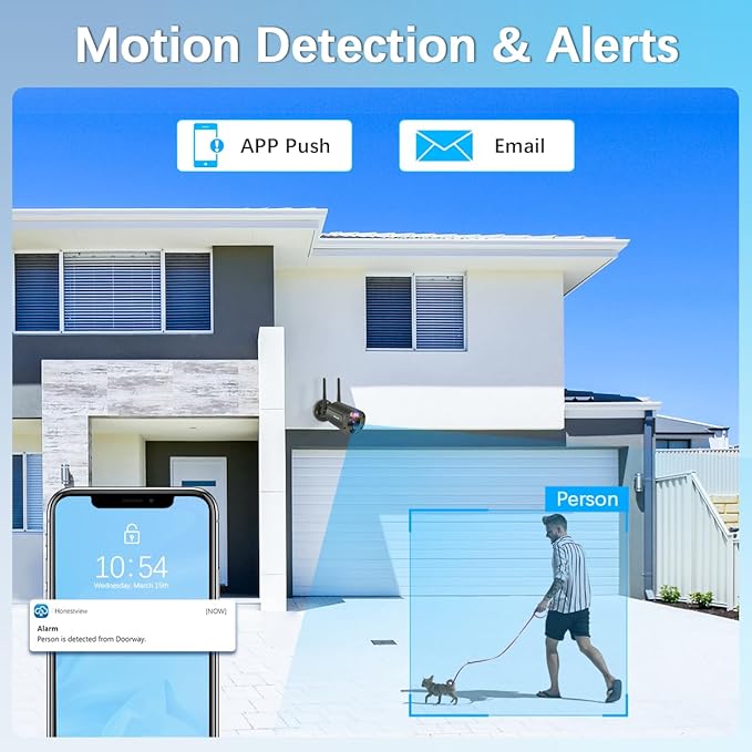 【130° Wide Angle & 2-Way Audio】 Outdoor Wireless Security Camera System - Image 6
