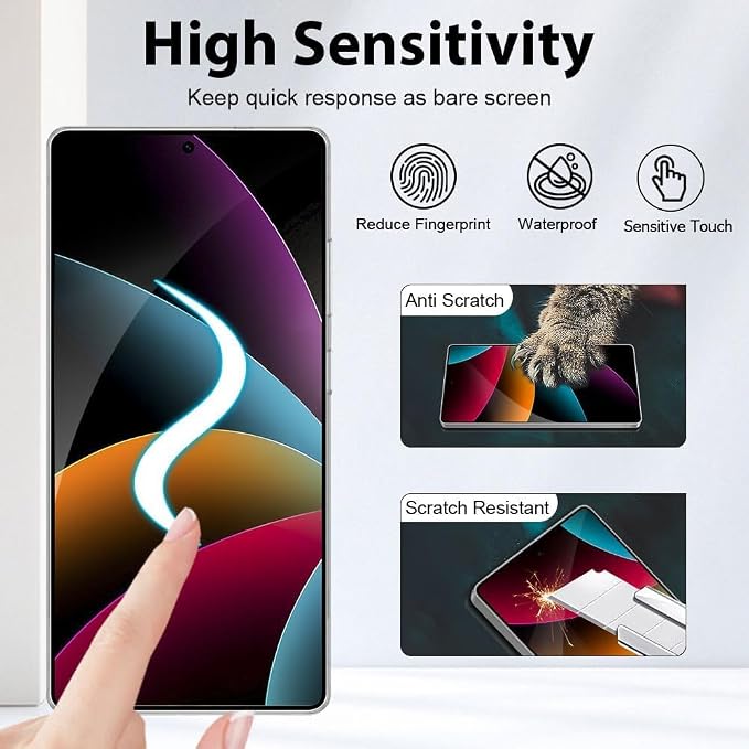 2 Pack Galaxy S25 Anti spy Privacy Screen Protector, 9H Tempered Glass - Image 7