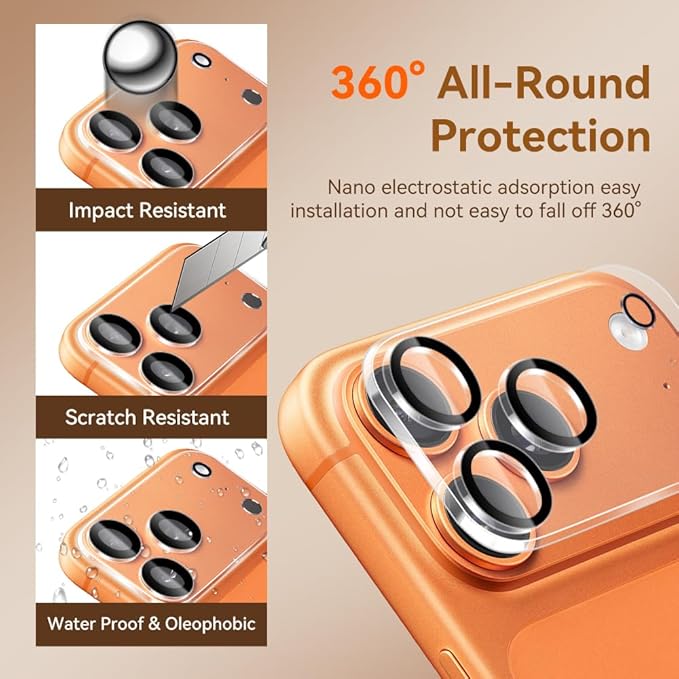 Camera Lens Protector for iPhone 17 Pro 6.3", 9H Tempered Glass，Ultra HD - Image 2
