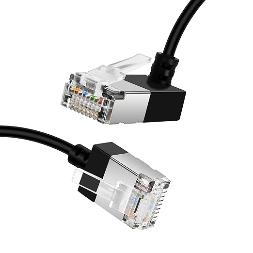 Flexible Cat 6A Ethernet Cable 270° Up Angled 30 Feet 2Pack, 10Gbps High-Speed - Image 6