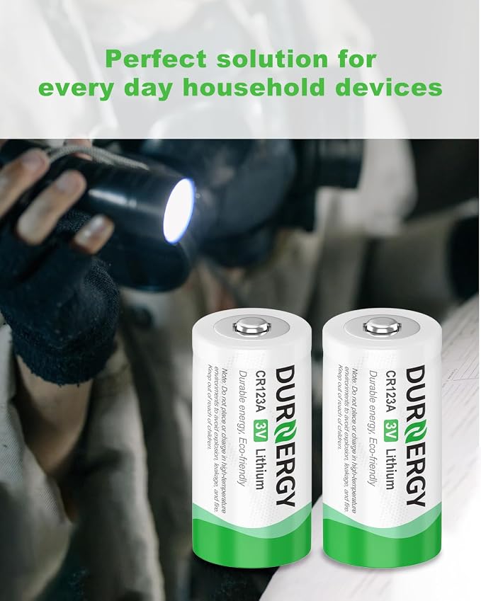 DURNERGY CR123A Lithium Batteries 12 Pack 3 Volt 10 Year Shelf Life High Power - Image 5