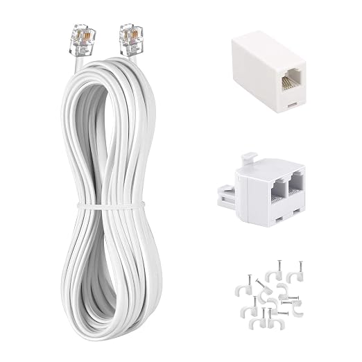 Phone Cord 25FT, Landline Telephone Cable by KINXIYU
