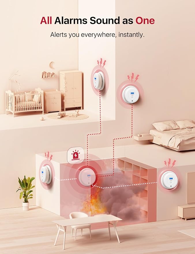 X-Sense Smoke and Carbon Monoxide Detector Combo 10-Year Battery, Wireless - Image 4