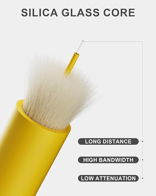 6 Pack 0.5M LC to ST Singlemode Fiber Patch Cable OS1, Single Mode Duplex Fiber - Image 5
