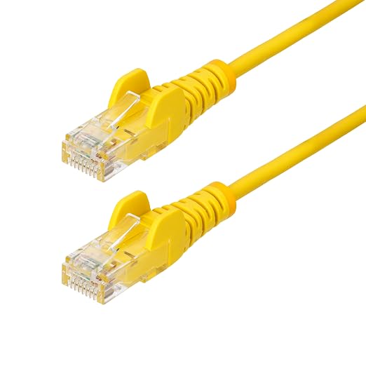 StarTech.com 7ft Yellow Slim CAT6 Ethernet Cable, Snagless RJ45, 28AWG Pure by StarTech