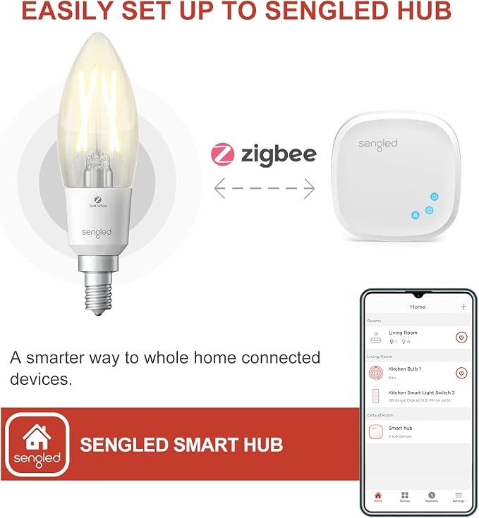 Sengled Zigbee Smart Light Bulbs, Smart Hub Required, Work - Image 4
