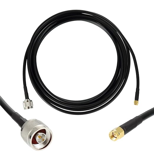20ft N Male to SMA Male Cable, SMA to N Cable 50 ohm Ultra Low Loss KMR240 by GEMEK