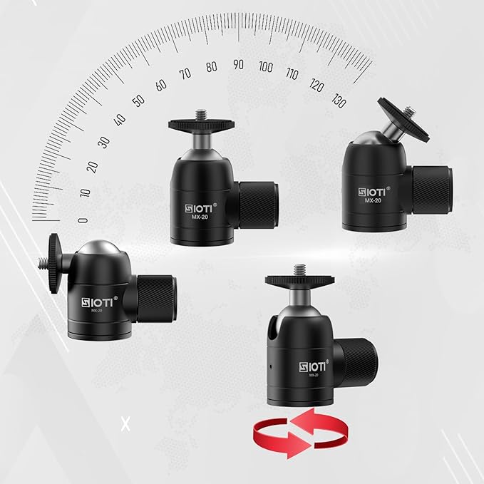 SIOTI Tripod Swivel Mini Ball Head, - Image 4