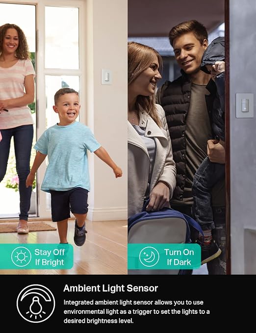 Kasa Smart Motion Sensor Switch, Dimmer Light Switch, Single Pole, Needs - Image 5